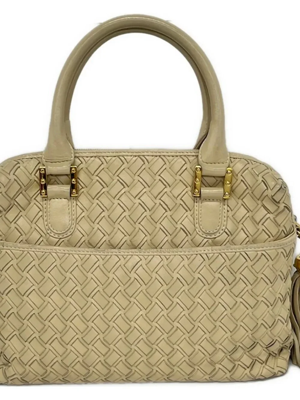 BALLY Cream Leather Handbag